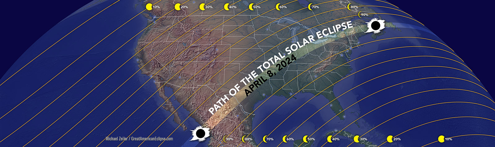 Path of April 2024 Total Solar Eclipse